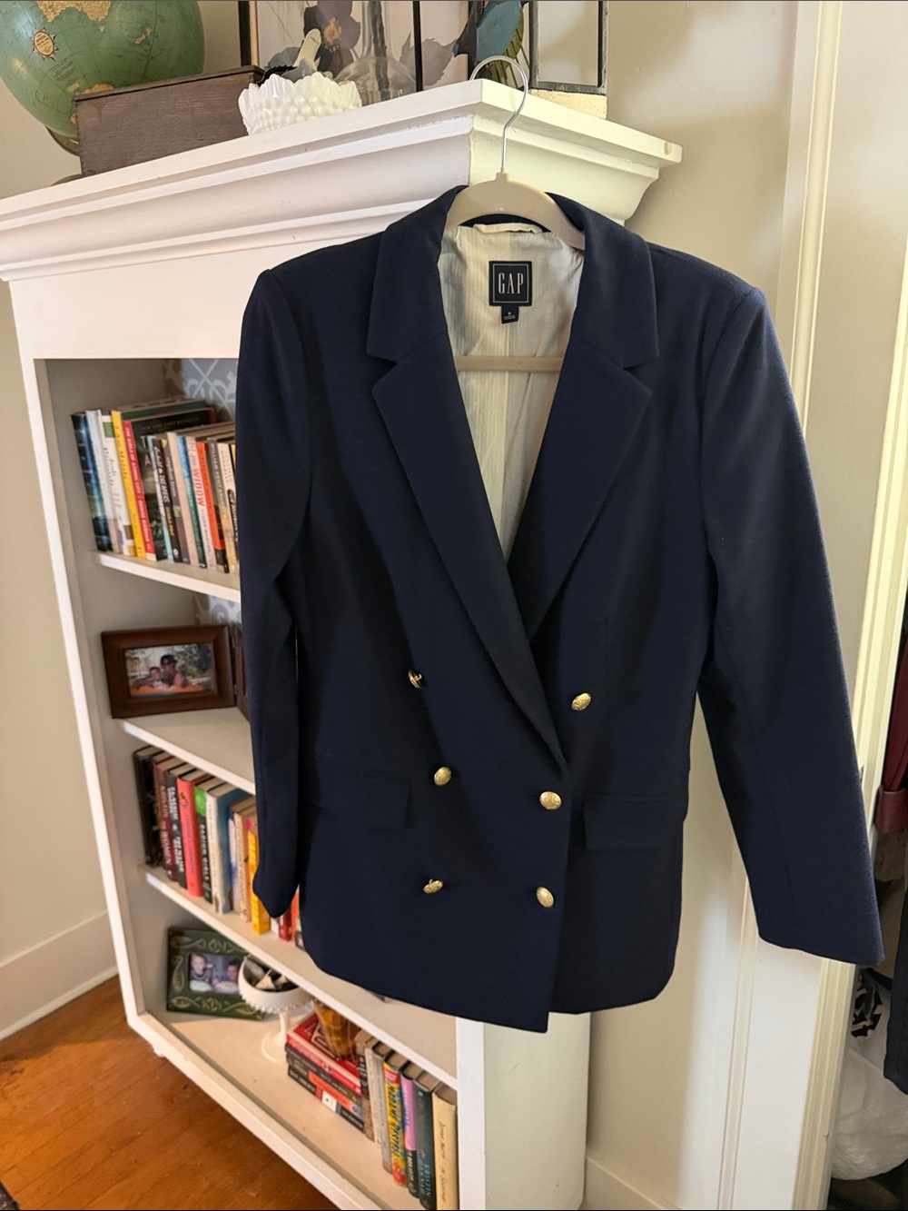 GAP Navy Double-Breasted Blazer with Gold Buttons